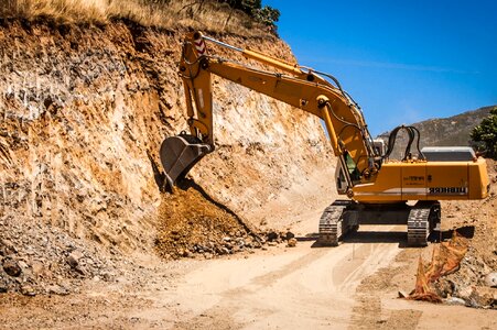 Construction construction worker excavator photo