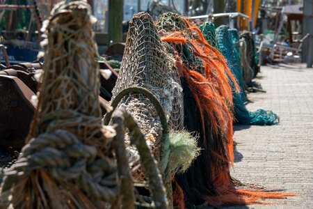 Port dry nets work photo