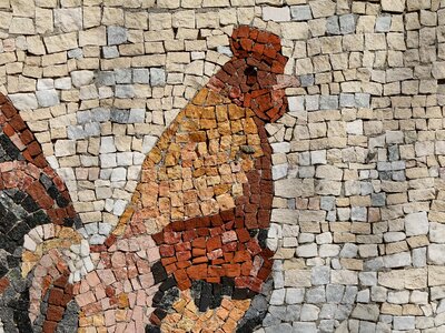 Art mosaic rooster