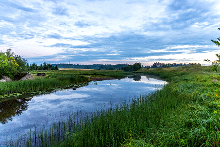 River running through the landscape photo