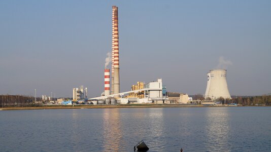 Cooling towers generating chimney photo