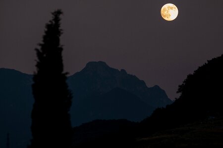 Full moon romantic night photo