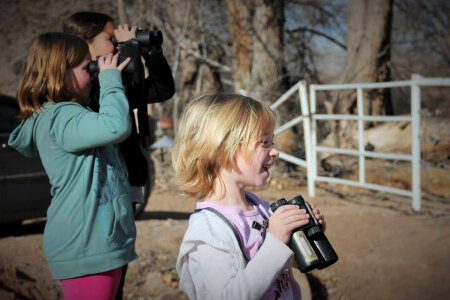 Young birdwatcher on Valle de Oro National Wildlife Refuge-3 photo