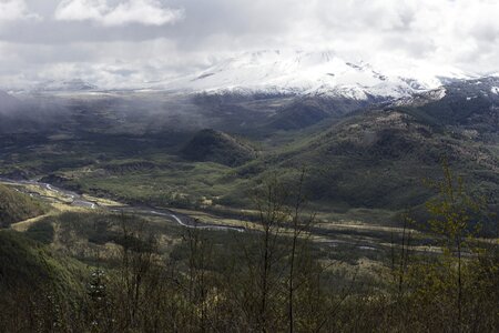 High mountains snow