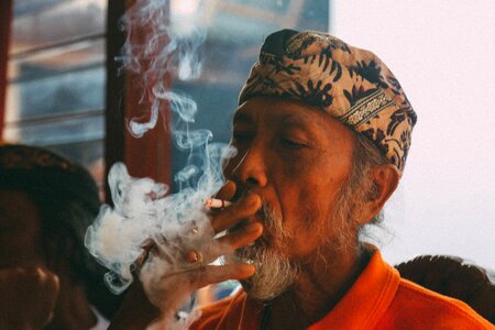 Smoke male adult