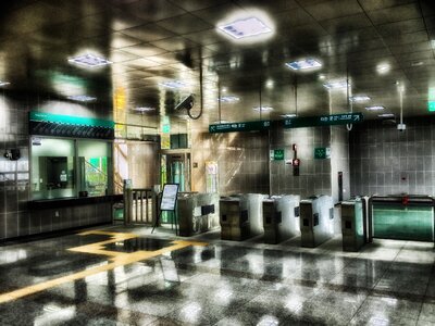 Mass transit station interior photo