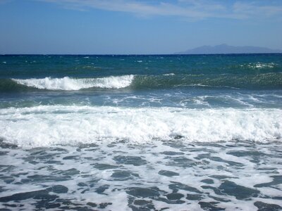 Greek island greece waves