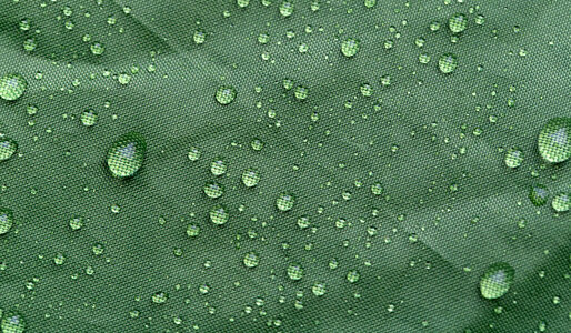 Water Droplets Green Fabric photo