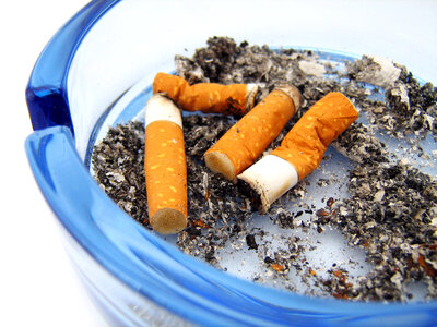 cigarettes in ashtray photo