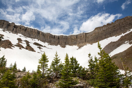 Granite Canyon with snow in Grand Teton National Park photo