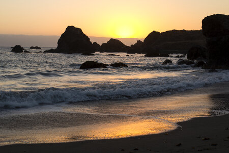 Beach Waves Sunset photo