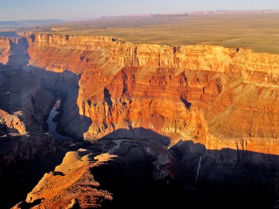 Aerial view canyon red landscape photo