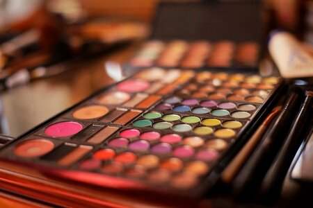 Cosmetics colors close-up photo
