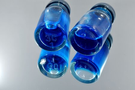 Biochemistry blue chemicals photo