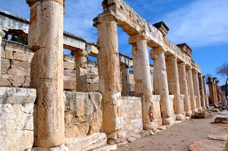 Pamukkale column ancient