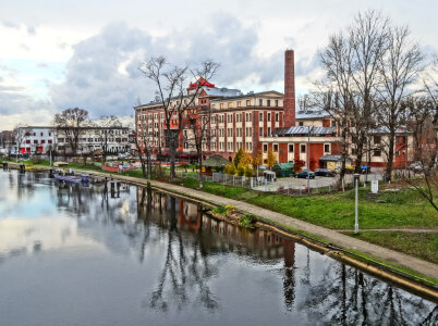 Rothers Mills, alley and garden at Mill Island in Bydgoszcz photo