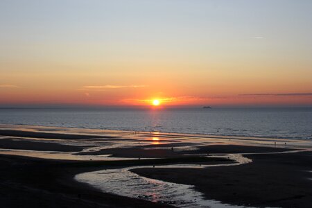 Landscape was normandy beach sunset
