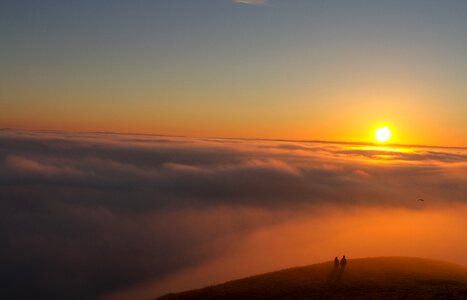 Beautiful landscape in the mountains at sunrise