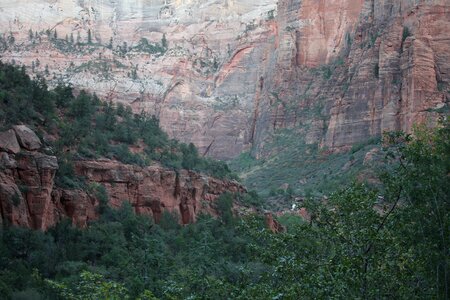 Giant cliff on the bottom of Grand Canyon