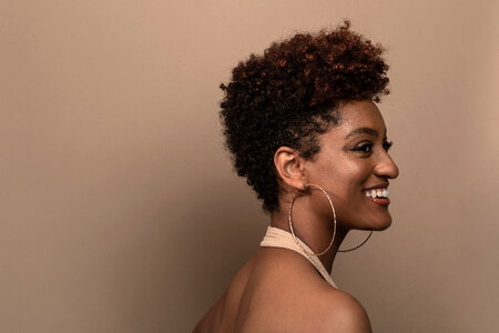 Woman in studio photo