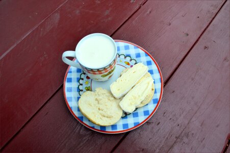Cup serving breakfast photo
