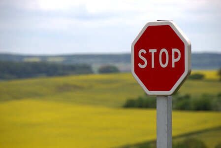 Road sign attention street sign photo