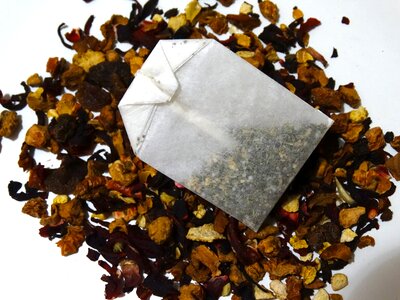 Fruit tea tea bag dried photo