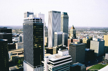 Cityscape and Towers in Tulsa, Oklahoma photo