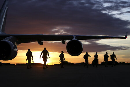 U.S. Marines arrive in Darwin, Australia photo