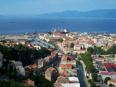 Cityscape and Sea landscape in Rijeka, Croatia photo