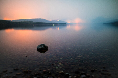 Lake landscape with reflections