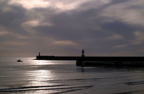 Harbour silhouette moody photo