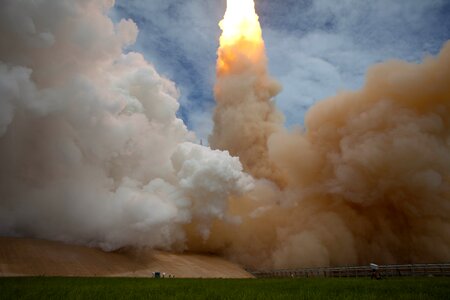 Florida cape canaveral flames photo