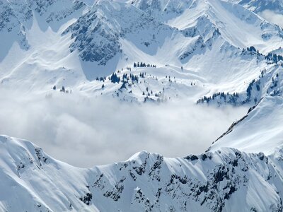 Mountains snow wintry