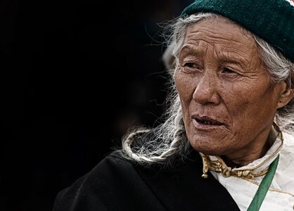 Elderly face grandmother photo