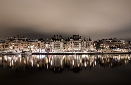 Night photo stockholm strandvägen