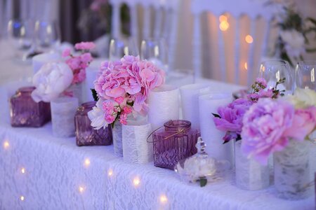 Decoration romantic candles photo