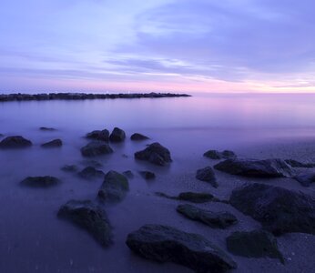 Beach water clouds