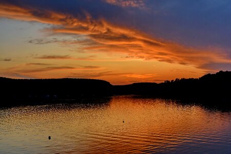 Danube lakeside silhouette photo