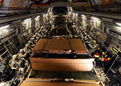 A platoon of approximately 30 airborne field