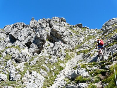 Rope up mountains stone