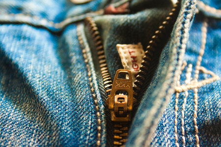 Zip Jeans Closeup photo