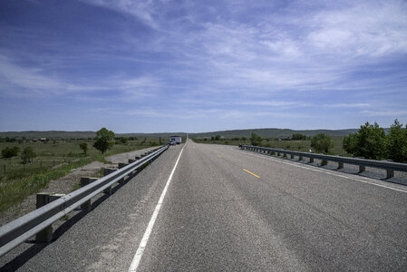 Montana road landscape under the skies