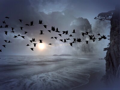 Mountain sea water
