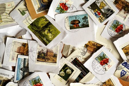 Letters porto stamp photo
