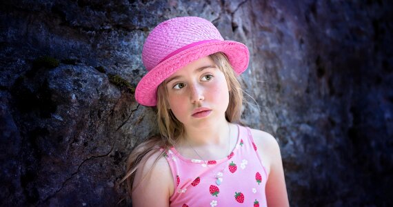 Girl hat face
