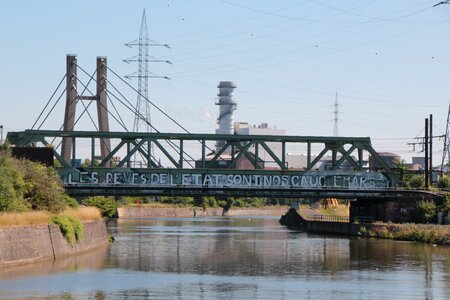 Bridge across the river in Charleroi, Belgium photo