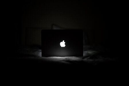 Macbook in the dark photo