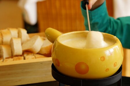 Cheese fondue switzerland specialty photo
