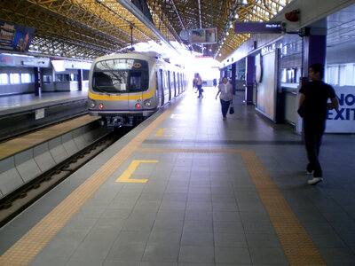 Subway Platform Area in Quezon City, Philippines photo